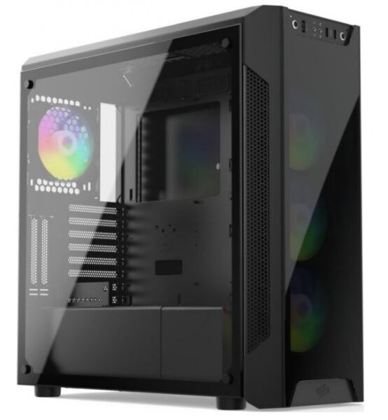 SilentiumPC Armis AR7X EVO TG ARGB - Midi-Tower Gehäue Schwarz / Tempered Glass