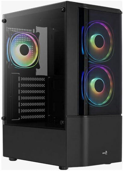 Aerocool Quantum v2 TG - Midi-Tower Schwarz/Grau