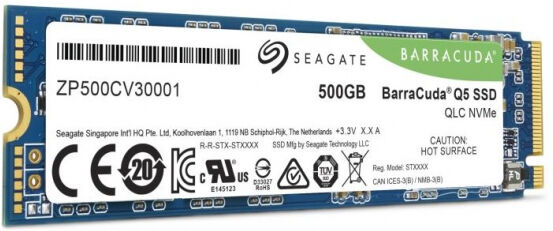 Seagate BarraCuda Q5 SSD (ZP500CV30001) - M.2 2280 PCIe 3.0 x4 - 500GB