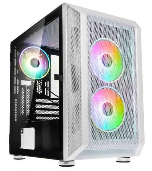 Kolink Citadel Mesh RGB - Micro-ATX Gehäuse - Weiss