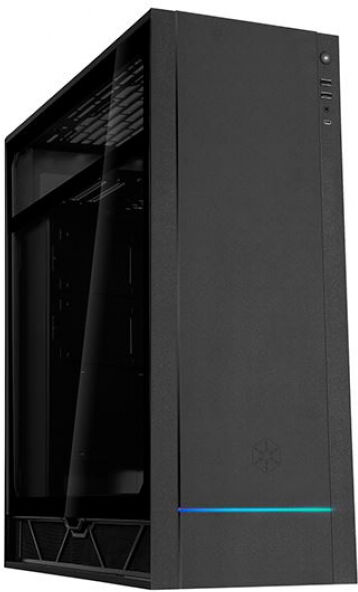 Silverstone SST-ALF1B-G - Midi-Tower - Schwarz / Tempered Glass