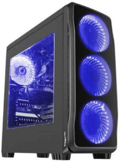 Natec Titan 750 - ATX-Tower Schwarz/Blau