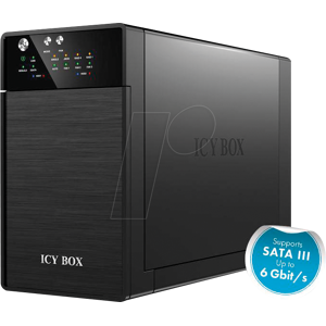 Icybox ICY IB-RD3620SU3 - Externes 2x 3.5'' SATA Gehäuse, USB 3.0