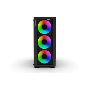 Empousa Gaming PC Gehäuse Computer Glasscheibe 4x ARGB Lüfter