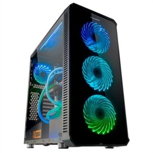 Electronique Mid-Tower Micro Atx / Mini Itx / Atx Gehäuse Nox Nxhummertgm Led Rgb Usb 3.0 Schwarz