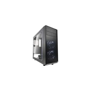 Fractal Design Focus G - Tower - ATX - sidepanel med vindue - ingen strømforsyning (ATX) - pistolmetal grå - USB/Lyd