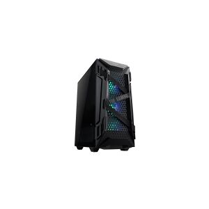 ASUS TUF Gaming GT301 - Tower - ATX - sidepanel med vindue (hærdet glas) - sort - USB/Lyd