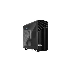 Fractal Design Torrent - Tower - udvidet ATX - sidepanel med vindue (hærdet glas) - ingen strømforsyning (ATX) - sort - USB/Lyd