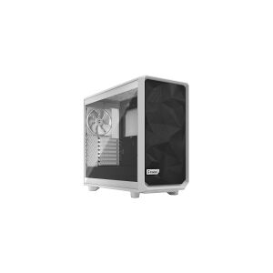 Fractal Design Meshify 2 Lite - Tower - udvidet ATX - sidepanel med vindue (hærdet glas) - ingen strømforsyning (ATX) - hvid TG klar tone - USB/Lyd