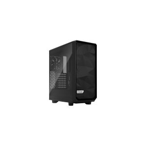 Fractal Design Meshify Meshify 2 Compact Lite - Mid tower - ATX - sidepanel med vindue (hærdet glas) - ingen strømforsyning (ATX) - sort TG-lystone - USB/Lyd