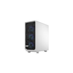 Fractal Design Meshify Meshify 2 Compact - Mid tower - ATX - sidepanel med vindue (hærdet glas) - ingen strømforsyning (ATX) - hvid TG klar tone - USB/Lyd