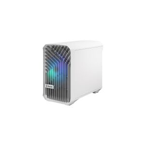 Fractal Design Torrent Nano - Tower - Mini-DTX - sidepanel med vindue (hærdet glas) - ingen strømforsyning (ATX) - hvid RGB klar tonet - USB/Lyd
