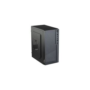 Akyga AK36BK - Tower - micro-ATX - ingen strømforsyning - sort - USB/Lyd