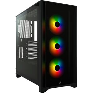 Corsair iCUE 4000X RGB Midi Tower Sort, Towerkabinet