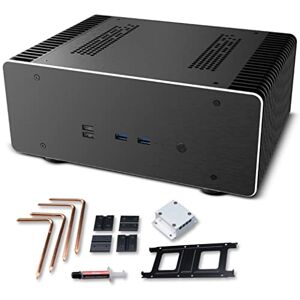 Akasa Maxwell Pro Plus, Aluminium Fanless Mini-ITX Case, LGA1700 Ready, Thermal Kit Included, Small Form Factor Computer Chassis for Gaming & HTPC & Audiophile Environments, A-ITX48-M2B - Publicité