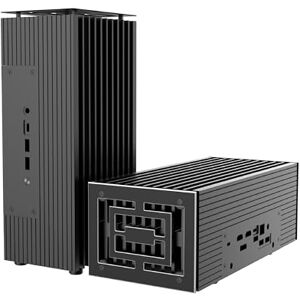 Akasa Turing Duo Pro, Designed for ASUS ExpertCenter PN53 & PN64, Aluminium Fanless NUC Case with Copper Thermal Kit, Supports up to 40W TDP, Vertical Or Horizontal Placement, A-NUC99-M1B - Publicité