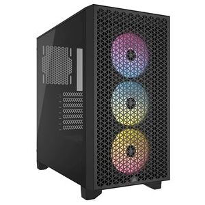 Corsair 3000D RGB Tempered Glass Mid-Tower - Black