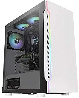 CA-1M3-00M6WN-00 Thermaltake , H200 TG ATX/MATX RGB Mid Tower PC spelfodral härdat glas, Vit