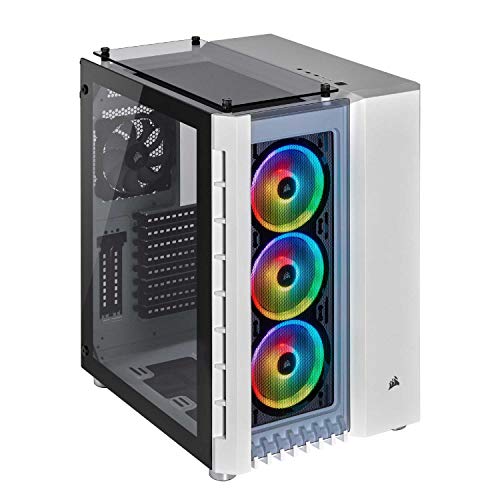 Cc Corsair CRYSTAL SERIES 680X RGB (Smart ATX RGB chassi, Härdat Glas, RGB Mål Fläktar) Vit