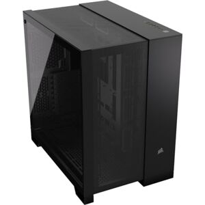 Corsair 6500D AIRFLOW Mid-Tower ATX Dual Chamber PC Case – Tempered Glass – Reverse Connection Motherboard Compatible – No Fans Included – Black