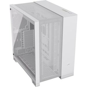 Corsair 6500D AIRFLOW Mid-Tower ATX Dual Chamber PC Case – Tempered Glass – Reverse Connection Motherboard Compatible – No Fans Included – White