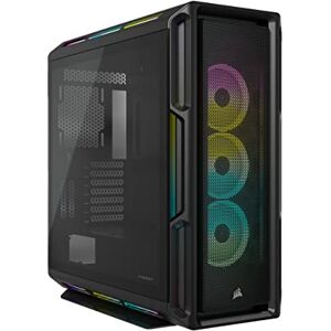 iCUE 5000T RGB Mid-Tower ATX PC Case (208 Individually Addressable RGB LEDs, Fits Multiple 360mm Radiators, Three CORSAIR LL120 RGB Fans & COMMANDER CORE XT Controller Included) Black