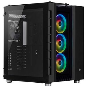 Corsair Crystal Series 680X RGB High Airflow Tempered Glass ATX Smart Gaming Case - Black