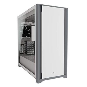5000D Tempered Glass Mid-Tower ATX Case (Solid Steel Front Panel, Corsair RapidRoute Cable Management System, Two Included 120mm Fans, Motherboard Tray with Customisable Fan Mounts) White
