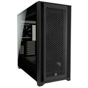 5000D Airflow Tempered Glass Mid-Tower ATX Case (High-Airflow Front Panel, Corsair RapidRoute Cable Management System, Two Included 120mm Fans, Motherboard Tray with Fan Mounts) Black