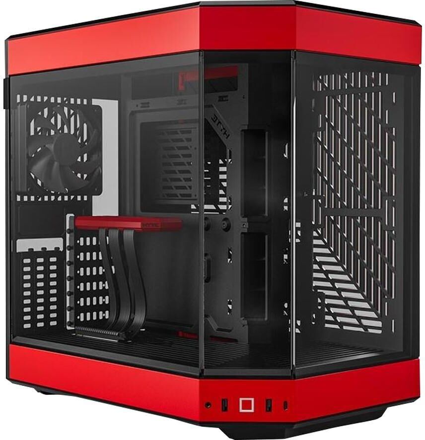 HYTE Y60 E-ATX Mid-Tower PC Case - Red, Red