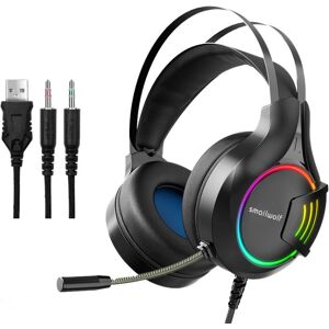 Smailwolf A1 Computer Gaming Headset m/ mikrofon (sort)