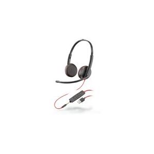 Plantronics Poly Blackwire C3225 - 3200 Series - headset - på øret - kabling - USB, 3,5 mm jackstik - støjisolerende
