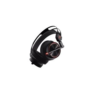 1more H1005 Gaming headset 3,5 mm jack, USB med kabel, stereo Over-ear Sort