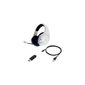 HyperX Cloud Stinger Core - Headset - fuld størrelse - 2,4 GHz - trådløs - hvid, blå - for Victus by HP Laptop 15, 16  Laptop 14, 15, 17  Pavilion x360 Laptop  Pro 290 G9