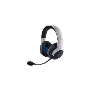 Razer Kaira Pro for PlayStation - Headset - fuld størrelse - Bluetooth/2,4 GHz radiofrekvens - trådløs (USB-C) - hvid   For Sony PlayStation 5