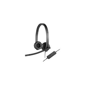 Logitech USB Headset H570e - Headset - på øret - kabling