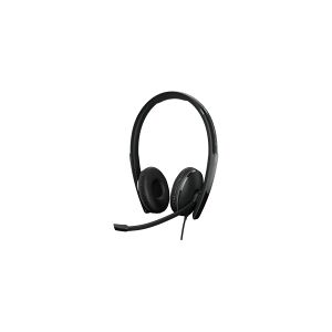 Sennheiser EPOS ADAPT 160T ANC USB-C - ADAPT 100 Series - headset - på øret - kabling - aktiv støjfjerning - USB-C - sort - Certified for Microsoft Teams, Optim