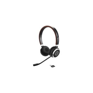 GN Audio Jabra Evolve 65 SE UC Stereo - Headset - på øret - Bluetooth - trådløs - USB - Optimeret til UC - for Jabra Evolve  LINK 380a MS