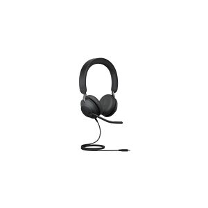 GN Audio Jabra Evolve2 40 SE UC Stereo - Headset - på øret - kabling - USB-C - støjisolerende - Optimeret til UC