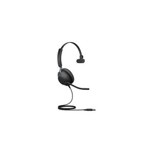 GN Audio Jabra Evolve2 40 SE MS Mono - Headset - på øret - kabling - USB-A - støjisolerende - Certified for Microsoft Teams