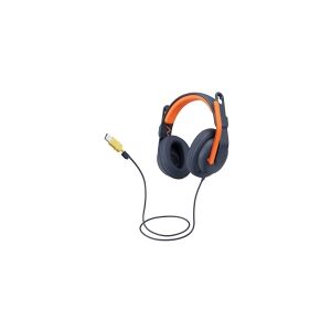 Logitech Zone Learn On-Ear Wired Headset for Learners, USB-A - Hovedtelefoner med mik. - på øret - reserve - kabling - USB-C