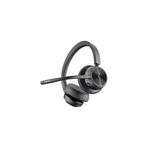 HP Poly Voyager 4320-M - Voyager 4300 UC series - headset - på øret - Bluetooth - trådløs, kabling - USB-C - sort - Zoom Certified, Certified for Microsoft Teams