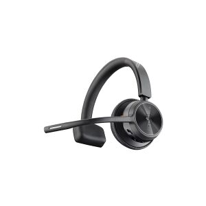 HP Poly Voyager 4310 - Headset - på øret - Bluetooth - trådløs, kabling - USB-C - sort - Certified for Microsoft Teams