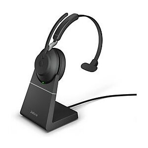 JABRA Evolve2 65 MS Mono - Casque sans fil Bluetooth + Station de recharge - Noir - Publicité