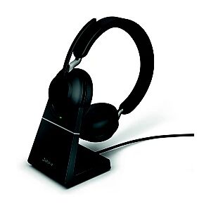 JABRA Evolve2 65 MS Stéréo - Casque sans fil Bluetooth + Station de recharge - Dongle USB-C - Noir - Publicité