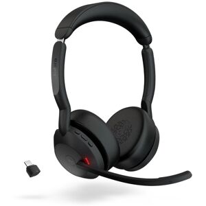 Jabra GN Jabra Evolve2 55 Stereo MS + Dongle USB-C Link380 - Casque  Casque PC-Mac  Casque filaire - Connexion USB + Bluetooth