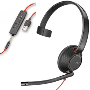 Casque PC Plantronics Blackwire 5210 USB - Casque  Casque PC-Mac  Casque filaire - Connexion Jack 3,5 mm + USB