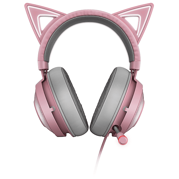 razer kraken kitty cuffie gaming, pink