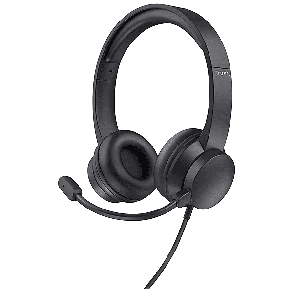 trust ayda pc headset cuffie pc, black