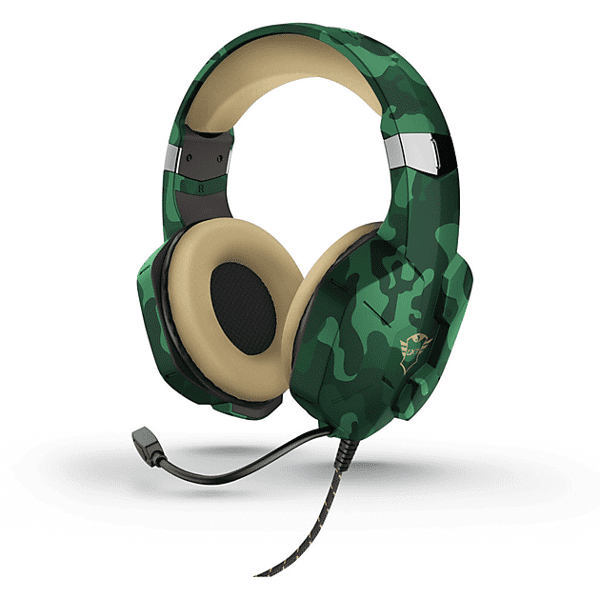 trust gxt323c carus hds jungle cuffie gaming, camouflage